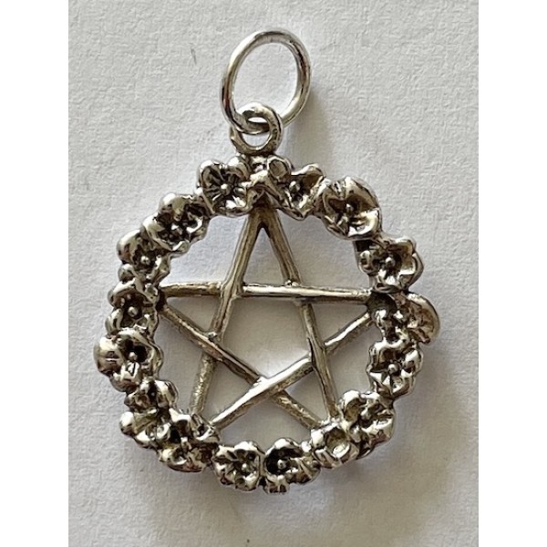 Pendant Silver Earth Goddess Pentagram